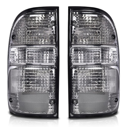 G-PLUS Tail Lights Assembly Rear Lamps Fit For Toyota Tacoma 2001 2002 2003 2004,81560-04060 81550-04060 Chrome Housing Smoke Lens Driver & Passenger Side Luces Traseras, Faros Traseros