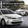 G-PLUS LED DRL Front Fog Light Daytime Running Light Lamps w/Switch, Compatible with Kia Rio EX/LX/S 2018-2020, W/o Wiring Harness, 922011W710, 922021W710, 865251W700, 865261W700