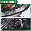 G-PLUS Headlights Compatible with 2013 2014 4-Door Sedan Honda Accord Factory Style Automotive Headlamps Assembly (Black Passenger & Driver Side(Left+Right)),faros delanteros