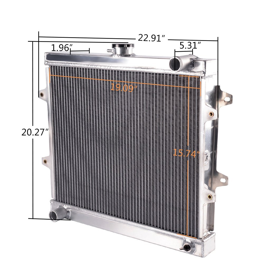 G-PLUS Cooling Radiator Racing Aluminum Compatible with 1984-1995 Toyota Pickup 4Runner 2.4l L4 85 86 87 88 89 90