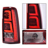 G-PLUS LED Tail Lights Assembly w/Wiring Harness & White light Bar Compatible with Chevy Silverado 1500 2500 2003-2006 Left & Right Rear Brake Lamps, GM2800174 GM2801174, Red Lens Clear Housing