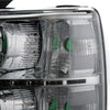 G-PLUS LED DRL Headlights, Compatible with Chevy Silverado 1500 2007-2013/Fit Chevy Silverado 2500 3500 & HD 2007-2014 Bumper Headlamps, Clear Lens Chrome Housing Clear Reflector,faros delanteros