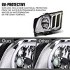 G-PLUS LED DRL Headlights, Compatible with Ford Mustang 2005 2006 2007 2008 2009 Bumper Headlamps, Clear Lens Chrome Housing Amber Reflector,faros delanteros