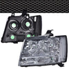 G-PLUS Headlights Assembly Compatible with Chevy Tahoe Subarban Avalanche 2007-2014 Set Pair Bumper Corner Headlamps Left & Right Smoky Lens Chrome Housing Clear Reflector,faros delanteros