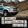G-PLUS LED DRL headlights, Compatible with 1994 1995 1996 1997 1998 1999 GMC C1500 K1500 Yukon bumper Headlamp, Clear lens Chrome Housing Clear Reflector