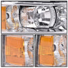 G-PLUS Headlights Assembly Compatible with Chevy Silverado 2007-2013/Fit Chevy Silverado 2500 HD 3500 HD 2007-2014 Bumper Headlamp Right Passenger Side Clear lens Chrome Housing Amber Reflector