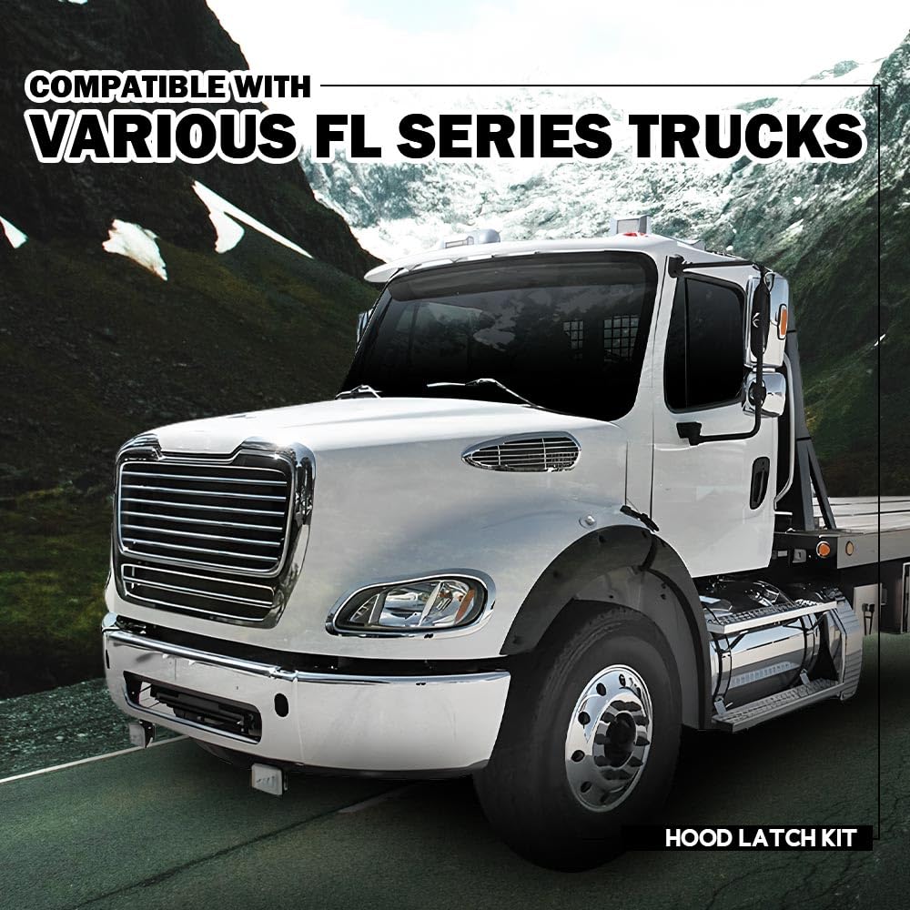 G-PLUS Hood Latch Kit Compatible with FL Series Freightliner Trucks 6808800160 315-5206