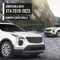G-PLUS Front Bumper Grille for Cadillac XT4 2019-2024 Glossy Black Front View
