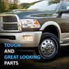 G-PLUS Chrome Front Wheel Center Caps Compatible with Dodge Ram 3500 1-Ton Dually Truck 2011-2016 1 Pair Hubcap Wheel Cover