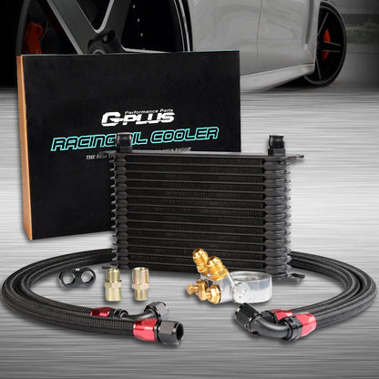 15 ROW AN10 Thermostat Adaptor Engine Transmission Oil Cooler Kit + Oil Filter Adapter Hose Kit