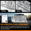 G-PLUS Headlights Assembly, Compatible with 1999-2002 Chevy Silverado/ 2000-2006 Suburban Tahoe Bumper Headlamps, Clear Lens Chrome Housing Amber Reflector,faros delanteros