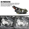 G-PLUS Headlight w/bulb Compatible with Mazda 3 2014 2015 2016 Bumper Headlamp BPW1510K0, MA2503144 Right Passenger Side Clear Lens Black Housing Amber Reflector