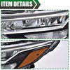 G-PLUS Headlights Assembly, Compatible with 2020-2021 Nissan Sentra Bumper Headlamps, Clear Lens Black Housing Amber Reflector,faros delanteros