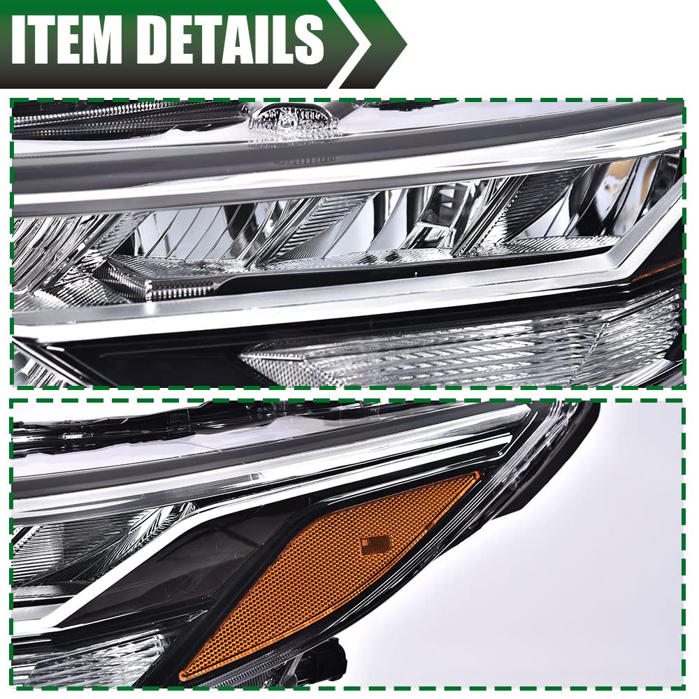 G-PLUS Headlights Assembly, Compatible with 2020-2021 Nissan Sentra Bumper Headlamps, Clear Lens Black Housing Amber Reflector,faros delanteros