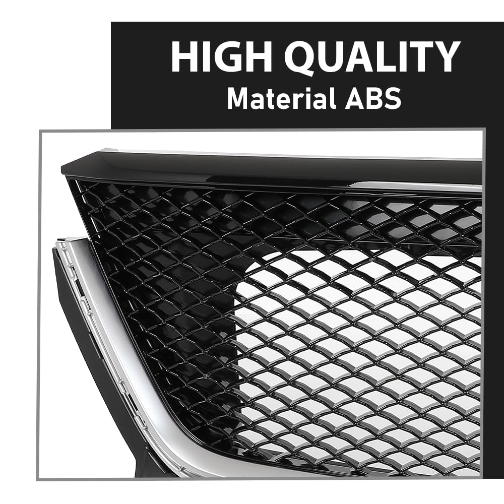 G-PLUS Front Bumper Grille Grill Compatible with Cadillac XT6 2020-2021 84758562 Black and Chrome
