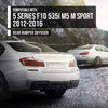 G-PLUS Rear Diffuser Compatible with BMW 5 Series F10 535i M5 M Sport 2012 2013 2014 2015 2016 Rear Bumper Diffuser Gloss Black