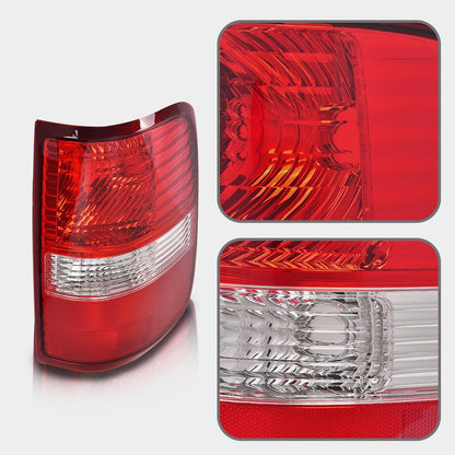 G-PLUS Tail Lights Tail Lamp Assembly w/o Bulbs Compatible with Ford F150 King Ranch, Lariat, XL 2004 2005 2006 Right Side luces traseras faros traseros 6L3Z13404BA, FO2801182 Red Lens