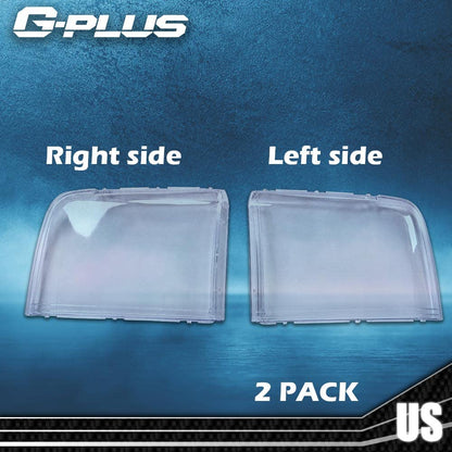G-PLUS Front Headlight Lens Cover Compatible with 05-07 Ford F250 F350 F450 F550, Left & Right Side (Clear Lens)
