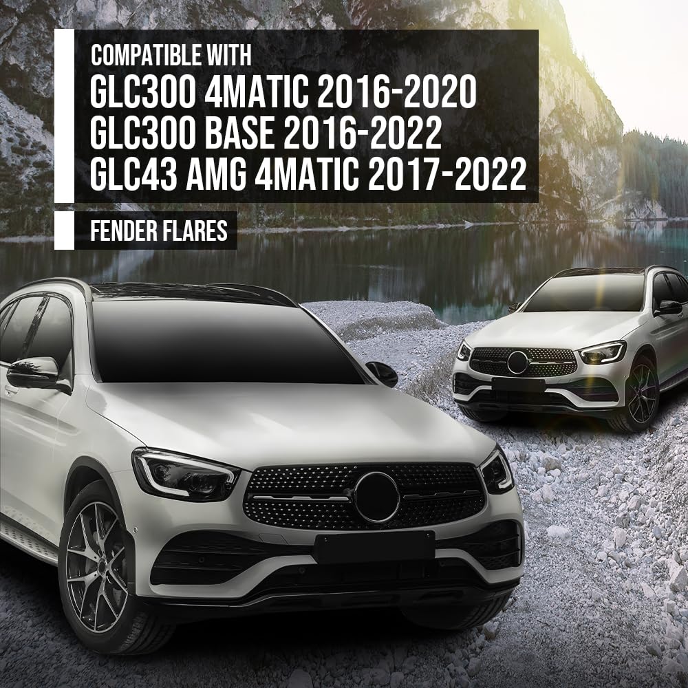 G-PLUS Fender Trim Molding Front Right Compatible with Benz GLC300 4Matic 2016-2020 / GLC300 Base 2016-2022 / GLC43 AMG 4Matic 2017-2022 2538850622, MB1291101 Black