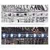 G-PLUS Smoked LED DRL headlights, Compatible with 2005 2006 2007 Ford F250 F350 F450 F550 Super Duty Bumper Headlamps, Clear Lens Chrome Housing Clear Reflector FO2503217,faros delanteros