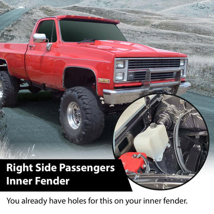G-PLUS White Overflow Radiator Tank Coolant Bottle w/Cap Mounting Hardware & Hose Fit GM Full Size Trucks/Fits C/K Series 1981-1987 & 1988-1991 RV Pickups Full Size Blazer & Suburban HD81-87