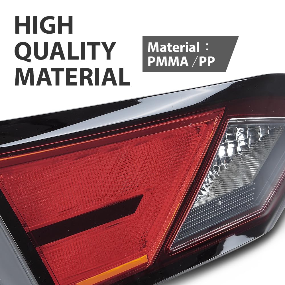G-PLUS Inner Tail Light w/o Bulb Rear Brake Lamp Left Driver Side Compatible with Nissan Altima Sedan Model 2019 2020 2021 2022 265456CA0A NI2802119