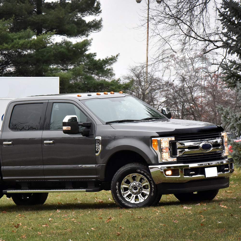 G-PLUS Hood Deflector Compatible With 2017-2019 Ford F250 F350 F450 F550 Super Duty,Bug Shield Guard Bonnet Protector,Black