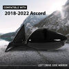 G-PLUS Power Mirror Left Driver Side Compatible with Honda Accord Sedan 2018-2022 1.5L 76258TVAA02 76251TVAA01ZJ HO1320328 Glossy Black 3-Pin Manual Folding