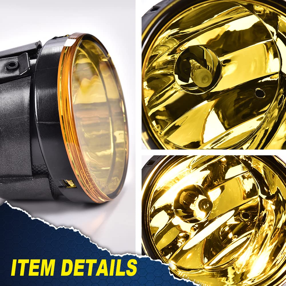 G-PLUS Bumper Fog Lights Compatible with 2004-2015 Nissan Titan / 2005-2007 Nissan Armada Driving Fog Lamps w/Bulbs Left and Right Side neblineros para autos delantero faros antiniebla