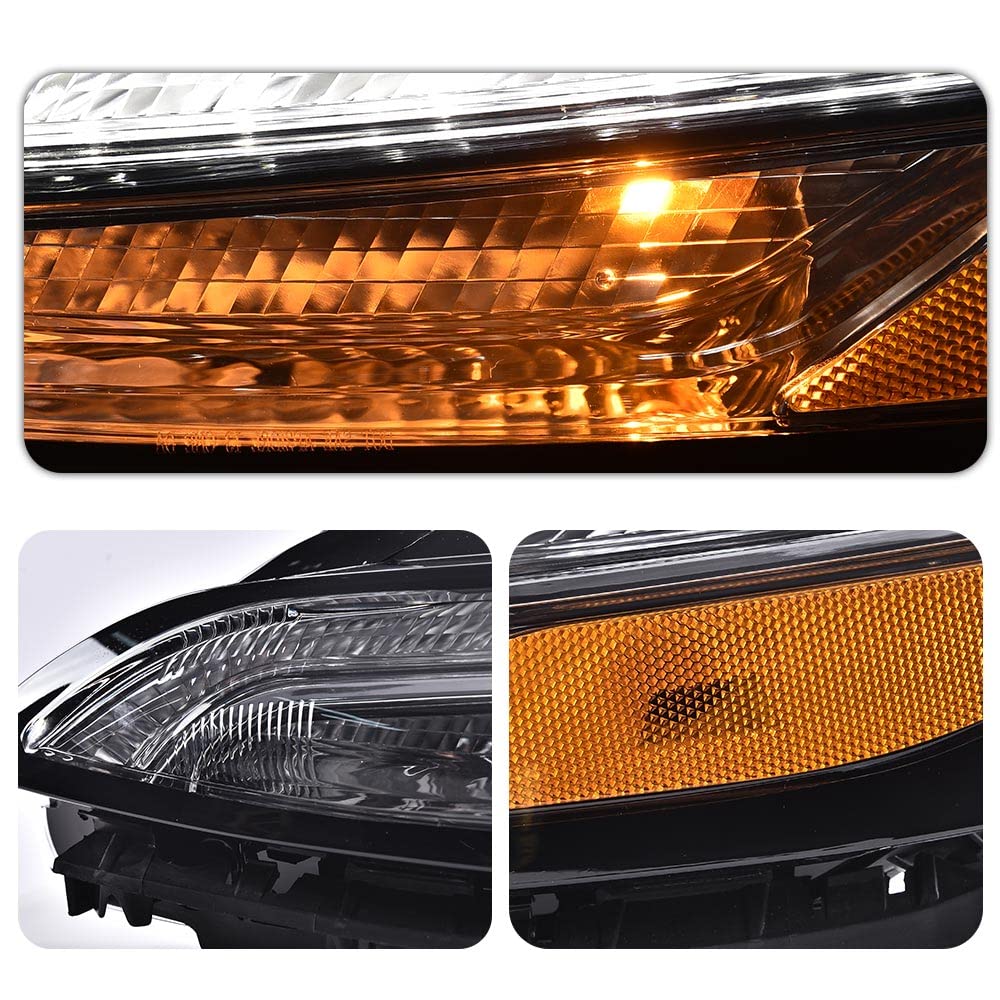 G-PLUS [ White LED DRL Parking Light Turn Signal Lamp With Bulbs Compatible with 2014-2018 Jeep Cherokee 68157103AQ Left Driver Side
