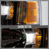 G-PLUS LED DRL Headlights, Compatible with 2007-2014 Chevy Silverado 2500 3500 & HD/Fit 2007-2013 Chevy Silverado 1500 Bumper Headlamps, Clear Lens Black Housing Amber Reflector,faros delanteros