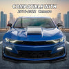 G-PLUS Front Bumper Lip Splitter 1LE Style Compatible with Chevy Camaro LT/LS/RS/SS Models 2016-2023 (Will Not Fit ZL1 Bumper Models) Textured Carbon Fiber Black