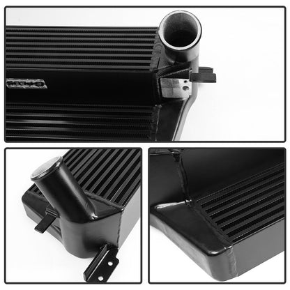 Compatible For Ford Mustang 2015 2016 2017 2.3L EcoBoost Direct Bolt On Upgrade Performance Intercooler Black
