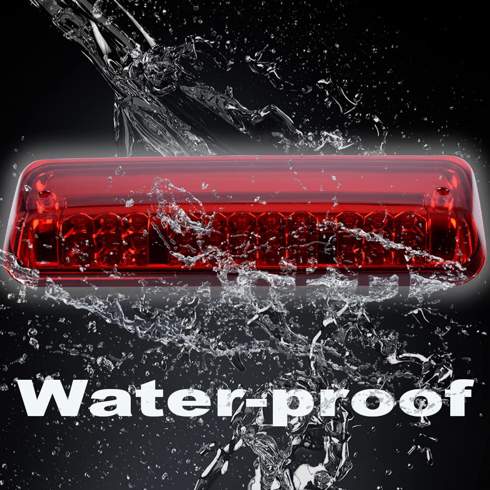 G-PLUS Rear Third Brake Light Led Tail Light Compatible With 2004-2008 Ford F150 Explorer 3RD Cargo Led,Red Housing
