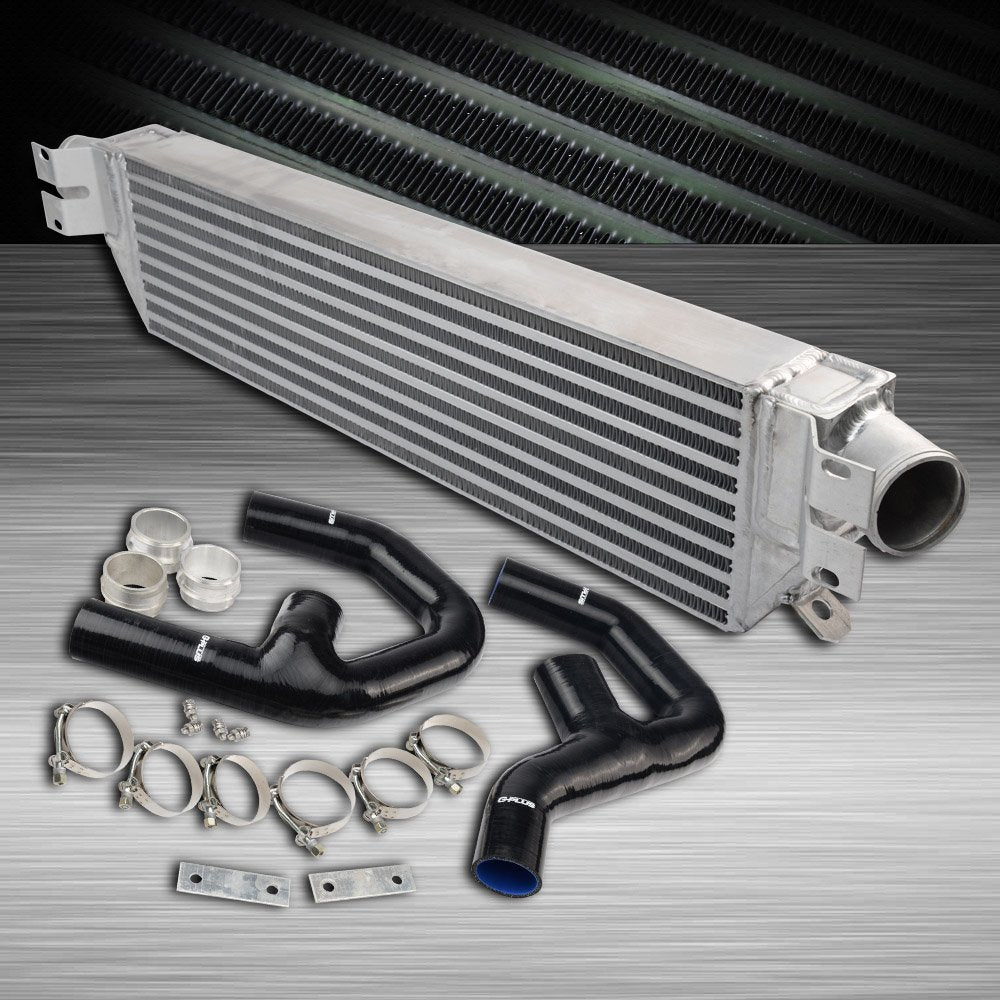 G-PLUS urbo Aluminum Turbo Intercooler Kit + Intercooler Pipe Black Replacement For VW GOLF MK5 MK6 GTI FSI Compatible With JETTA 2.0T /AUDI A3 Twin