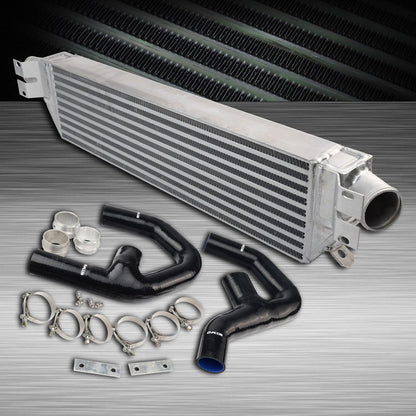G-PLUS urbo Aluminum Turbo Intercooler Kit + Intercooler Pipe Black Replacement For VW GOLF MK5 MK6 GTI FSI Compatible With JETTA 2.0T /AUDI A3 Twin