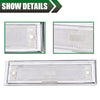G-PLUS Front Side Marker Lights Assembly Compatible With 1981-1991 Chevy Blazer/GMC Jimmy C/K R Pickup,Side Chrome Bezel Marker Lamps Pair (Clear Lens)