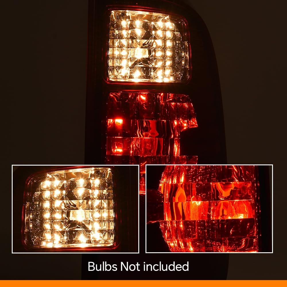 G-PLUS Tail Light Lamp w/o Bulbs Right Passenger Compatible with Ford F250 F350 F450 F550 Super Duty 2008-2016, FO2801208 Red Lens RH Luces Traseras Faros Traseros Rear Brake Lamps Assembly