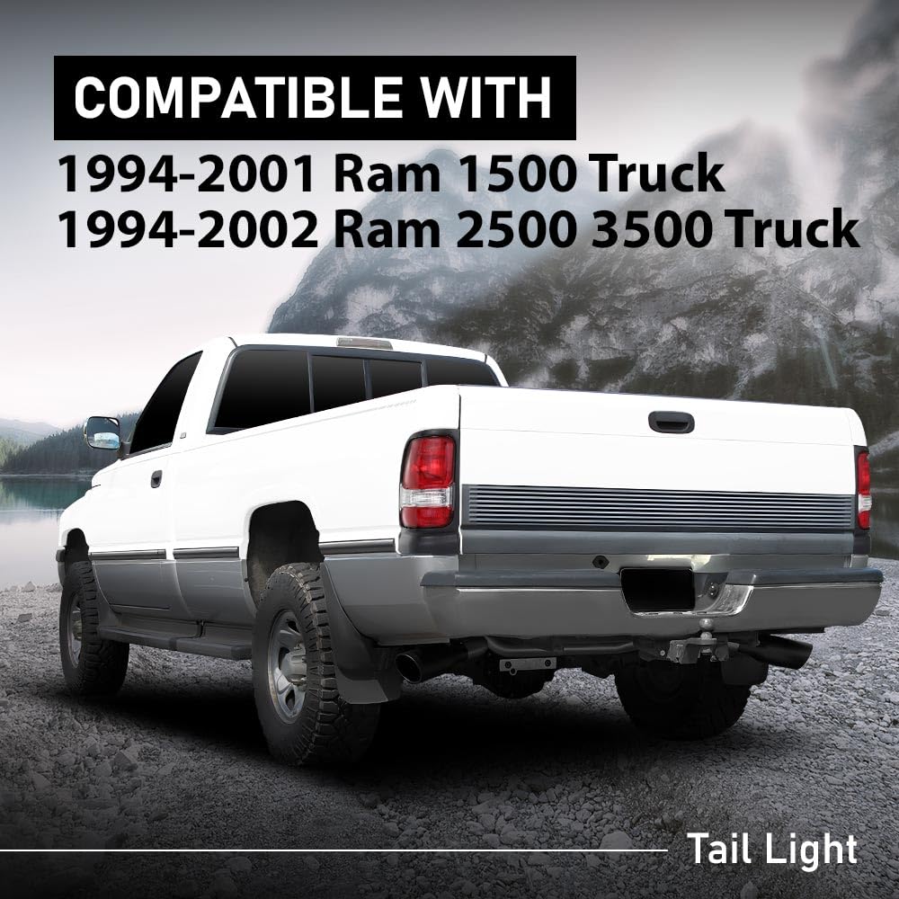 G-PLUS Tail Lights Assembly Compatible with Dodge Ram 1500 Truck 1994-2001/Fit Dodge Ram 2500 3500 1994-2002,Rear Lamps w/o Blubs,Driver & Passenger Luces Traseras Tail Brake Lamps