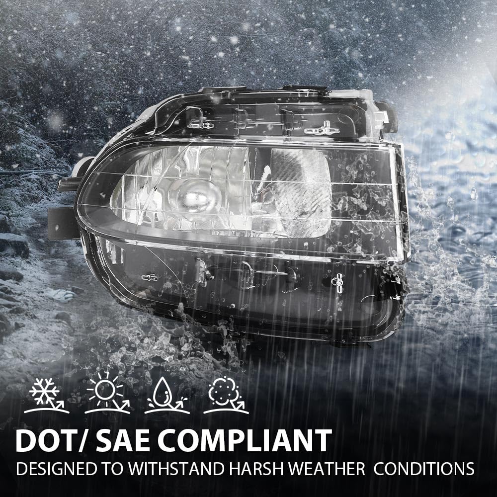 G-PLUS Fog Lights Assembly Lamp Clear Lens Compatible with Lexus GS300 GS350 GS430 GS450h GS460 2006-2011 8122130282