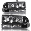 G-PLUS Headlights Assembly Fit Chevy S10 Pickup/Blazer 1998 1999 2000 2001 2002 2003 2004 Bumper Headlamps Clear Lens Black Housing Clear Reflector 16526217 16526218 15098267 15098268,faros delanteros