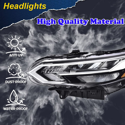 G-PLUS Headlights Assembly, Compatible with 2020-2021 Nissan Sentra Left Bumper Headlamp, Clear Lens Black Housing Amber ReflectorBumper Headlamps