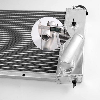 Compatible For Chevy Vega1971-1977 / Compatible For Pontiac Astre 1975-1976 Compatible For Chevy SBC V8 Conversion Aluminum Racing Radiator Replacement +10" Radiator Cooling Fan