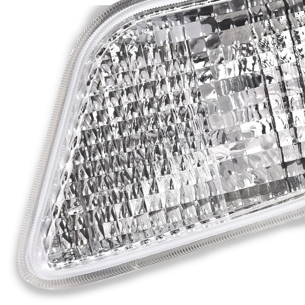 G-PLUS Side Marker Corner Parking Lights Turn Signals Compatible with 1998-2002 Pontiac Firebird Trans Am 10301404 10301405 GM2520177 GM2521177 (White)