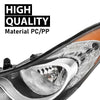 G-PLUS Headlights Compatible with Hyundai Elantra Sedan 2011-2013 HY2503161, HY2502161 Left & Right Clear Lens Chrome Housing Amber Reflector Bumper Headlamps,faros delanteros