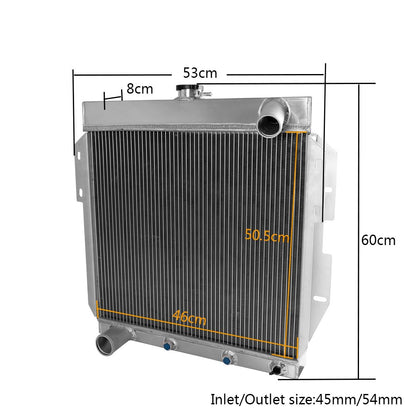 Replacement For Ford Thunderbird Y-Block V8 1955 1956 1957 Full Aluminum Racing Cooling Radiator Stop Leak 2 Row Core