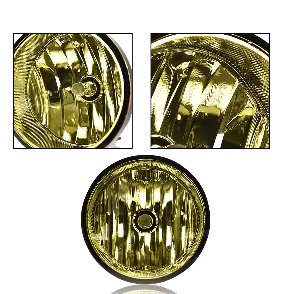G-PLUS Front Bumper Fog Lights Assembly Compatible with Nissan Altima Sedan 2013 2014 2015 TO2592117, TO2592117, 81211-AA030, 81211-AA030 neblineros para autos delantero faros antiniebla Yellow lens