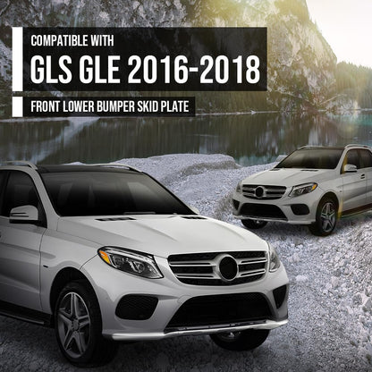 G-PLUS Front Lower Bumper Skid Plate Cover Compatible with Benz GLE450 GLE63 AMG 2016 Fit Benz GLE550 GLE550e 2016-2018 2928855822 Silver