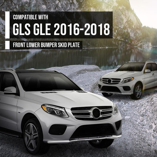 G-PLUS Front Lower Bumper Skid Plate Cover Compatible with Benz GLE450 GLE63 AMG 2016 Fit Benz GLE550 GLE550e 2016-2018 2928855822 Silver