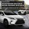 G-PLUS Upper & Lower Chrome Grille Molding Trim Compatible with LX RX350 RX450h 2016-2019/RX350L RX450hl 2018-2019 LX1210114, LX1202110, 531210E120, 531220E060 Silver